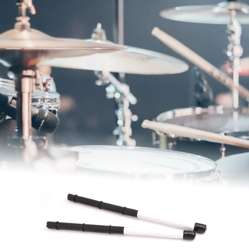 2 шт. Cajon щетка телескопическая Барабан щетки нейлон палочки ударный для джаз