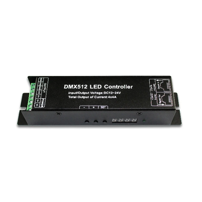 AMS-4CH DC12-24V RGB RGBW DMX 512 контроллер светодиодный декодер DMX512 4 канала x 4A светильник |