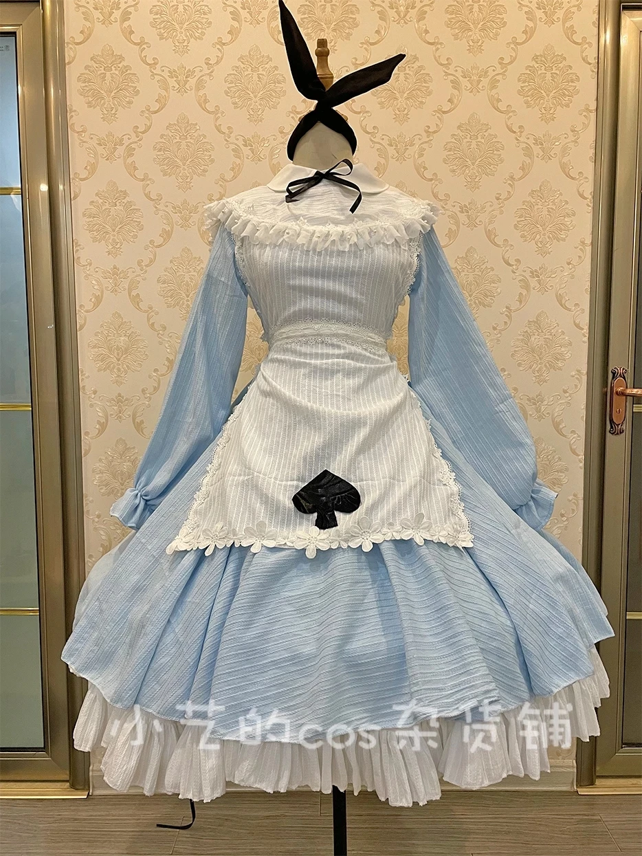 

Женский костюм для косплея COS-HoHo [на заказ] аниме будьте принцессой когда-нибудь синее белое платье Алисы элегантная форма костюм для вечери...
