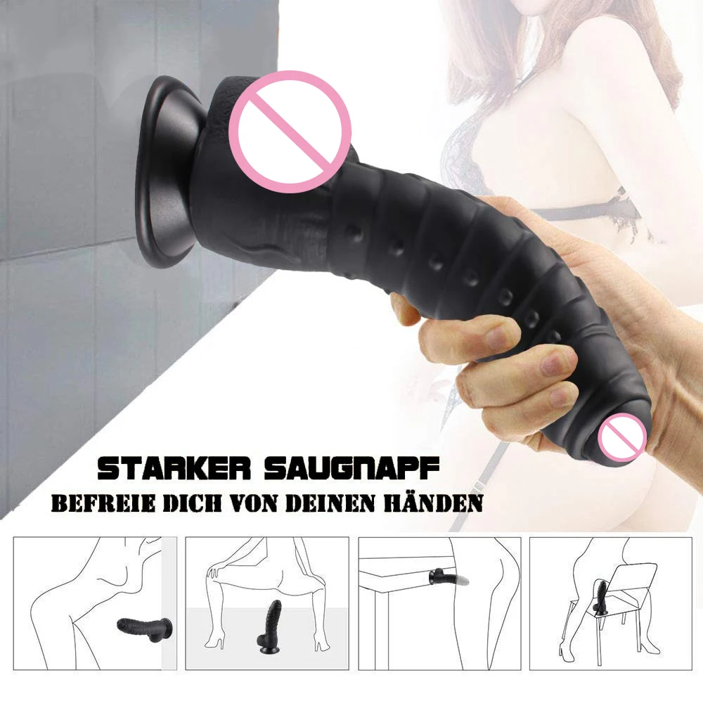 Реалистичный большой силиконовый фаллоимитатор 7 дюймов на присоске анальная