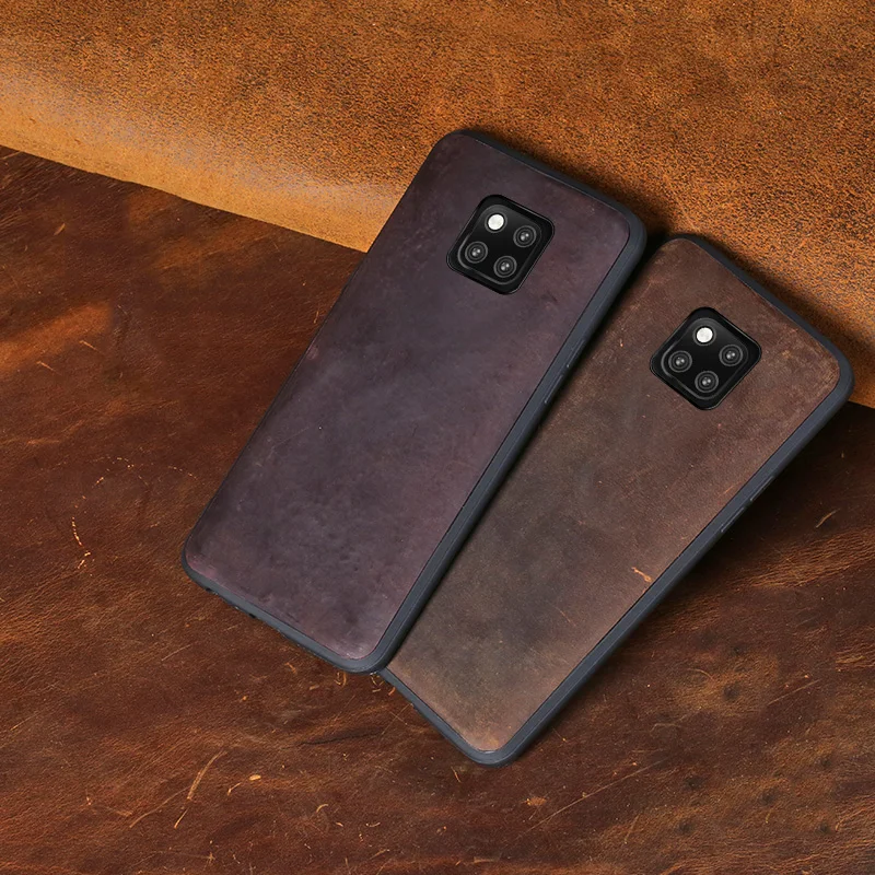 Retro Leather phone case for Huawei mate 20 10 Lite 9 pro Genuine leather fundas huawei y9 2019 y7 honor 20pro | Мобильные телефоны