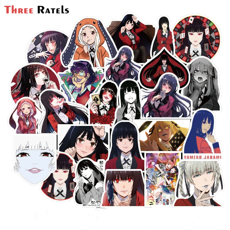 10/50 шт. Японские Аниме Kakegurui водонепроницаемые DIY виниловые наклейки для