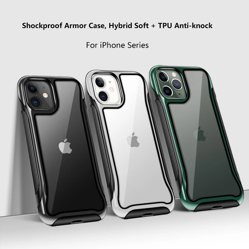 Противоударные чехлы для телефонов iPhone 11 Pro Max XS XR X 6 6S 7 8 Plus чехол контрастных