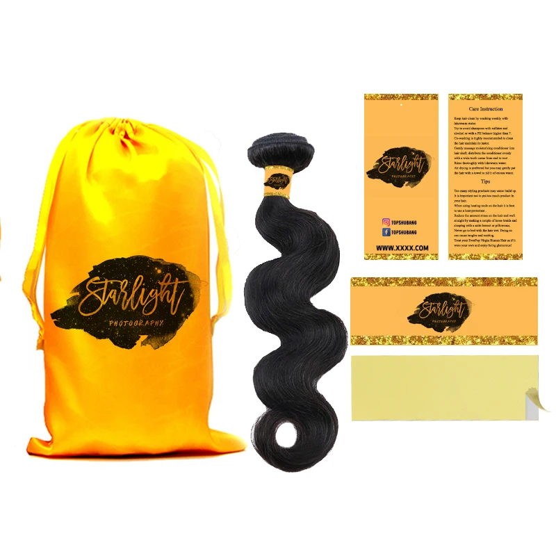 450 шт. Пользовательский логотип печатный набор для упаковки волос пучок