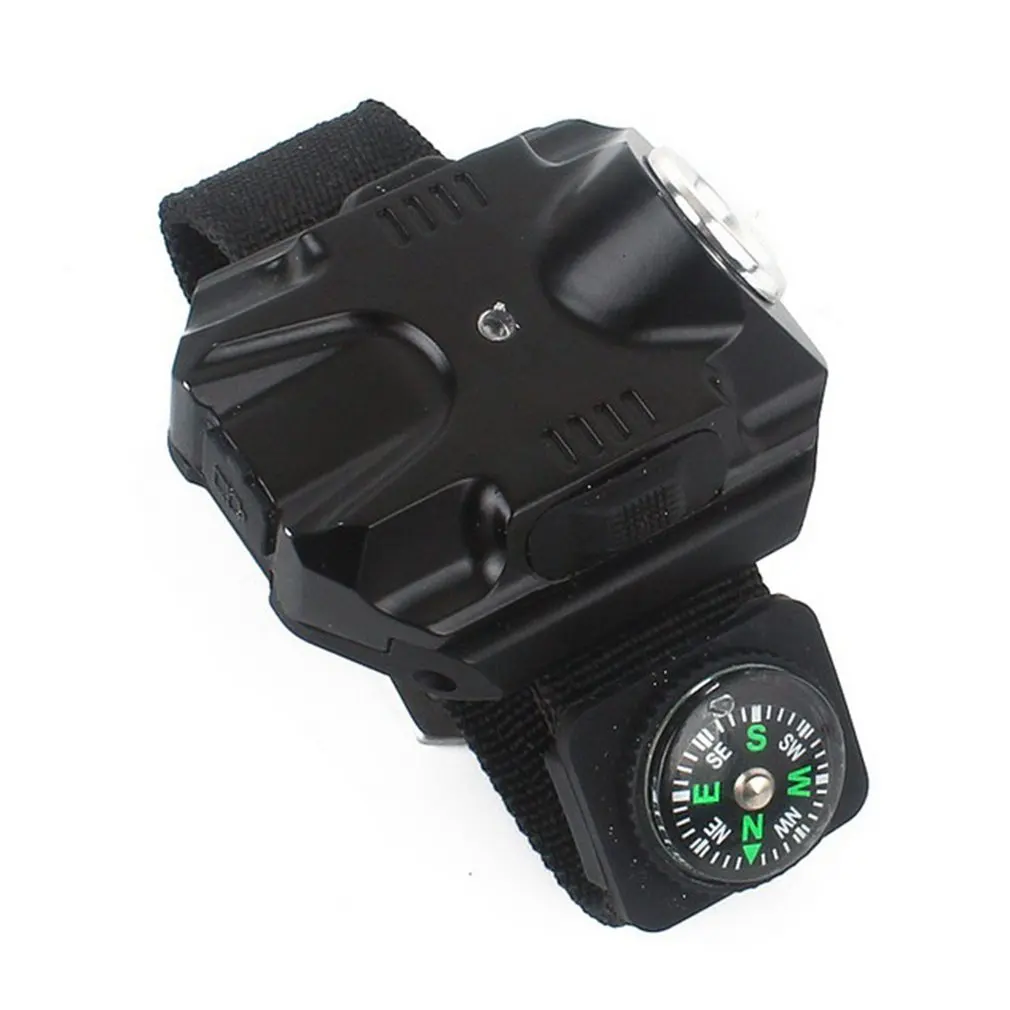 Outdoor Camping Glare Led Wrist Light Flashlight Night Fishing Running Bicycle Riding Multi-Function Watch |