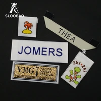 customized 1000pcs woven labels for clothes garment shoes bags cothing brand name labels garment tags