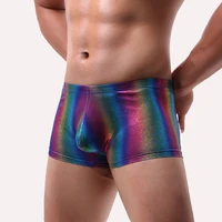 fashion boxer briefs for men gradient rainbow sexy panties breathable fancy underwear shorts fitness home boxershorts gift male