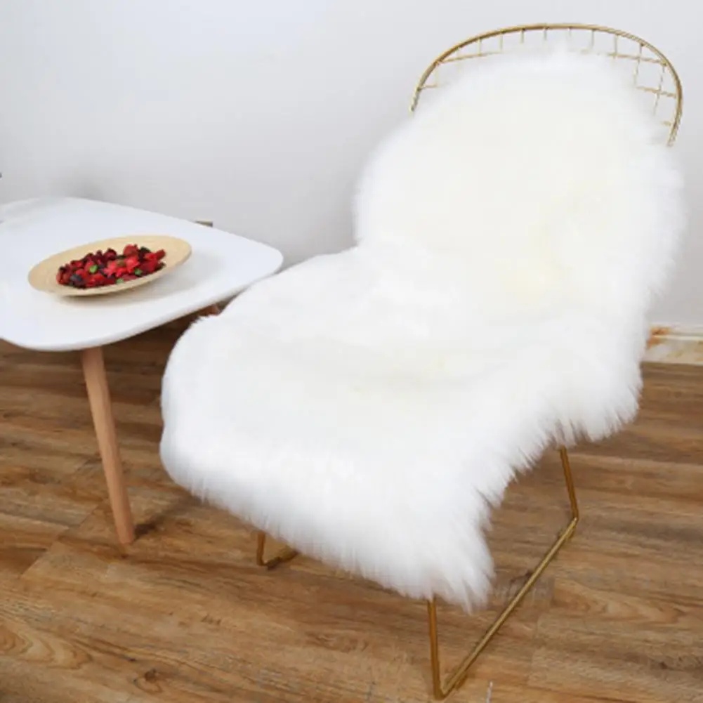 Мягкий ковер из искусственной овечьей кожи Меховые чехлы для стульев покрывало