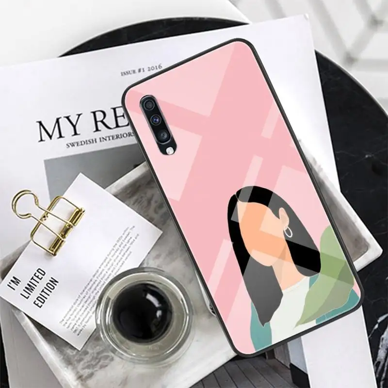 

The Faceless Woman Glass Phone Case Back Shell For Xiaomi Redmi Note 7 5 4 6 6A Mi 8SE 8 6 Lite Mix 2 2s Note 3 Cover