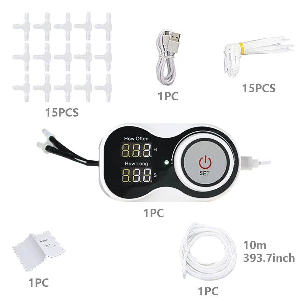 

Backyard Flower Bed Plant Low Power Consumption Home Easy Install With Timing Office Intelligent Automatic Watering Device