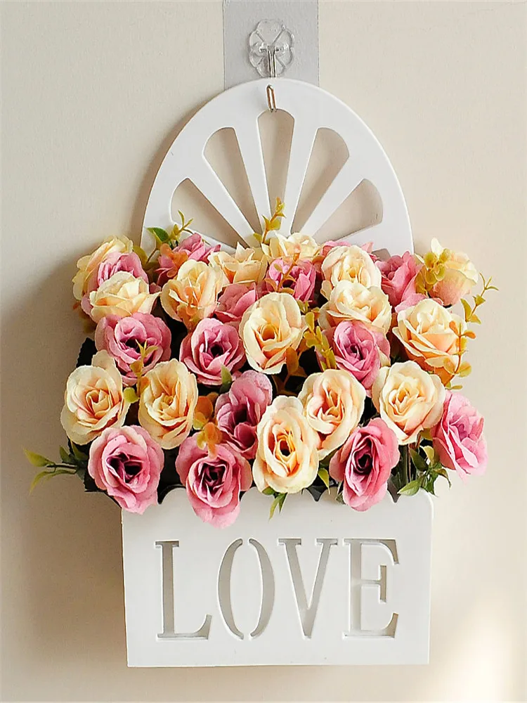 Искусственный цветок украшение настенная подвесная корзина свадебный стол