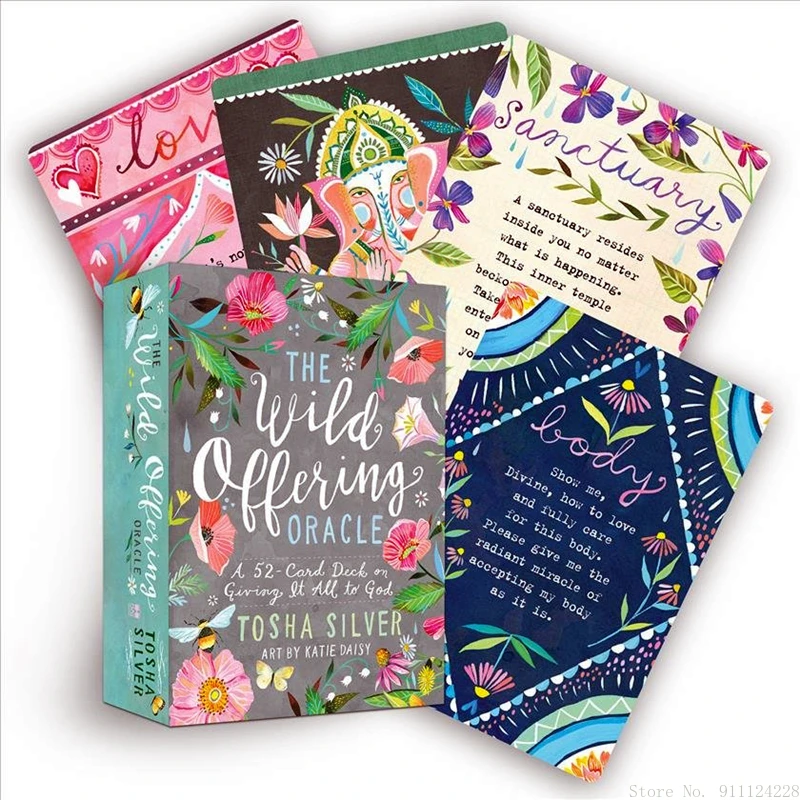 

The Wild Offering Oracle Cards Tarot Card Creative Friend Party Divination Game Card With English PDF Guidebook Board Game Card