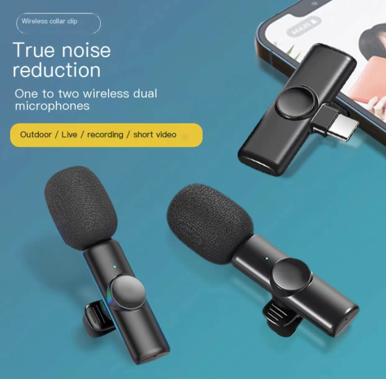 Один для двух беспроводных телефонов Apple Android Douyin двойной прямой трансляции