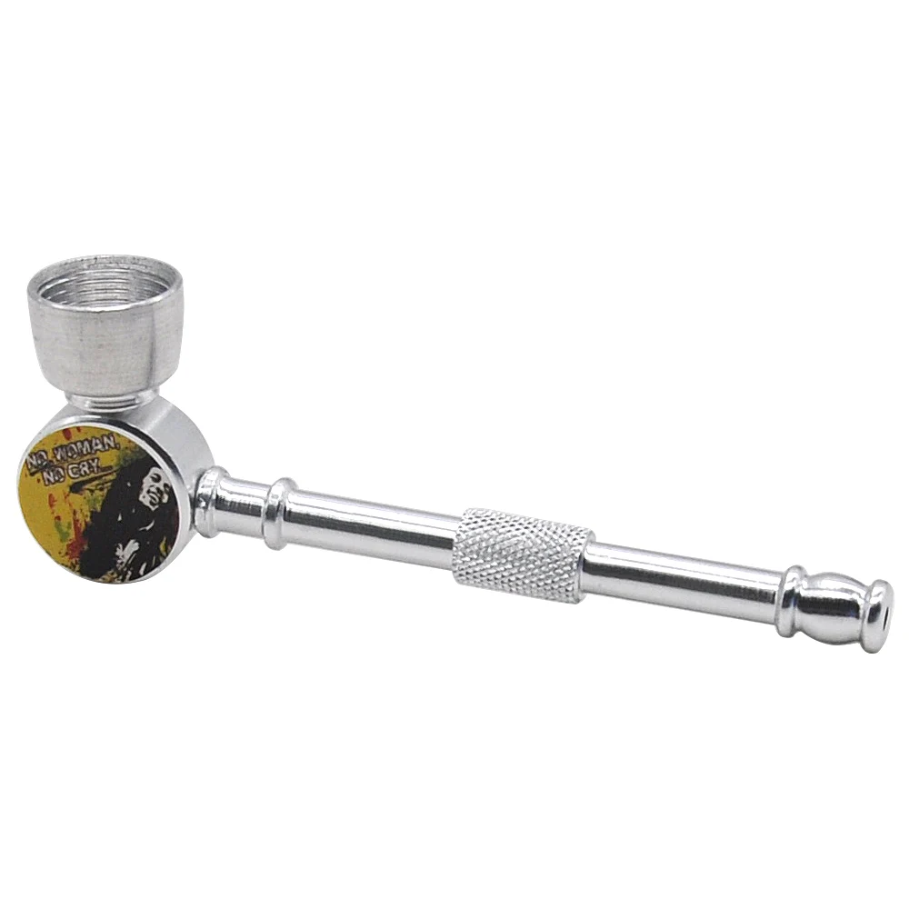 HONEYPUFF Metal Smoking Pipe Jamaica Reggae Metal BOB MARLEY Smoking Pipe Tobacco Pipes - Color: BOB-CRY