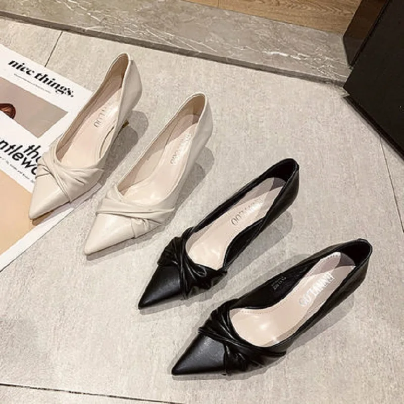 

Новые модные Универсальные французские элегантные темпераментные женские туфли на высоком каблуке