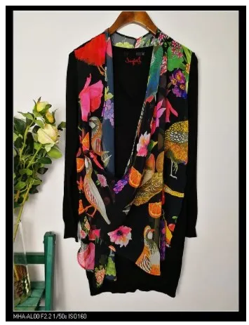 Impresso blusas bordadas de Graus, Espanha xs-xl