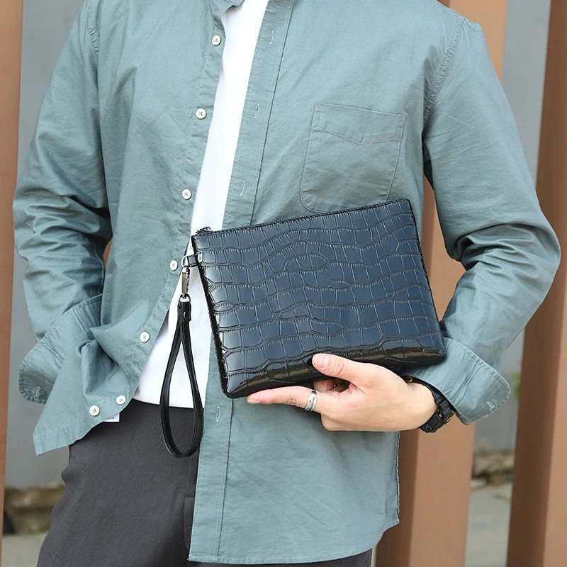 New Design Men's Day Clutch Soft Envelop Bag Big Capacity Handbag Messenger Bag Male Travel Bag iPad Case
