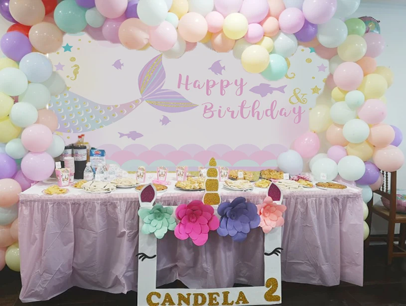 Русалка фон для фотосъемки облако детский душ День Рождения украшения