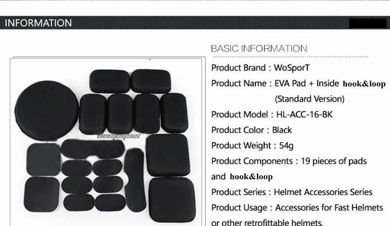 Outdoor Fast Helmet Airsoft Tactical Protective Pad Comfortable Hunting Helmet Accessories Pads Paintball Shooting Helmets Pads
