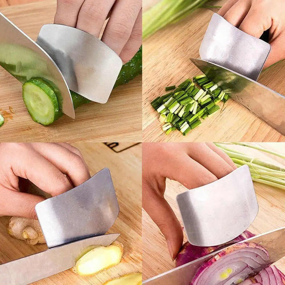 

1 Pcs Steel Finger Guard Finger Hand Cut Hand Protector Knife Cut Finger Protection Tool Kitchen Knives & Accessories