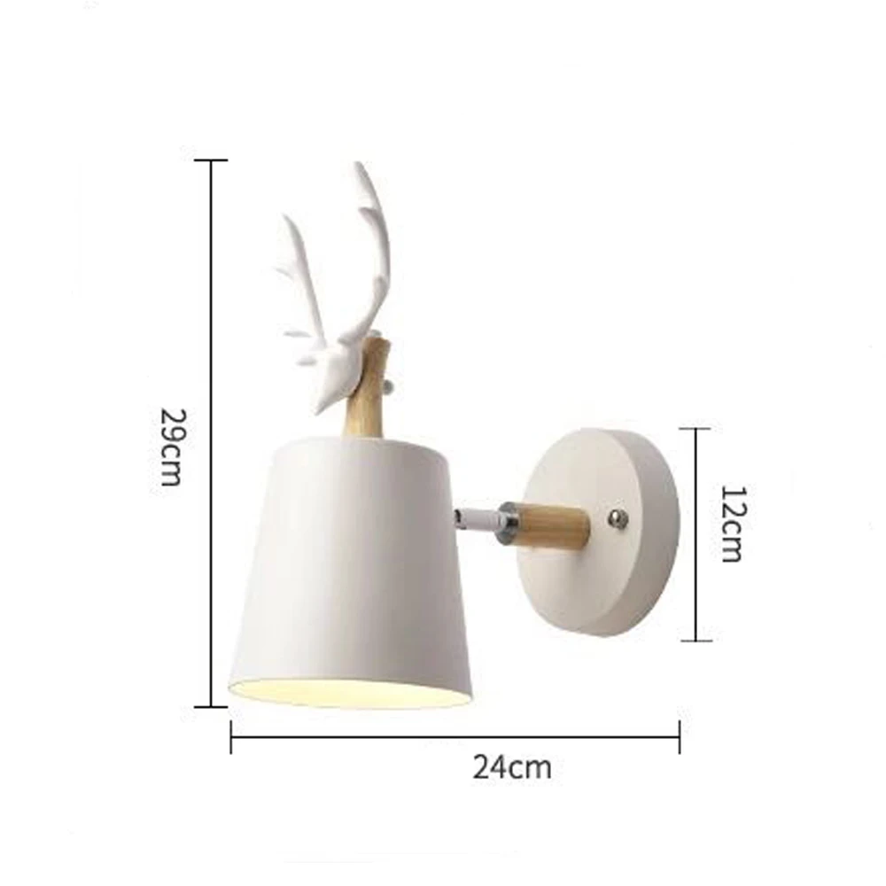 Nordic minimalist fashion antler wall lamp modern bedroom living room dining corridor TV bedside sconce | Лампы и освещение