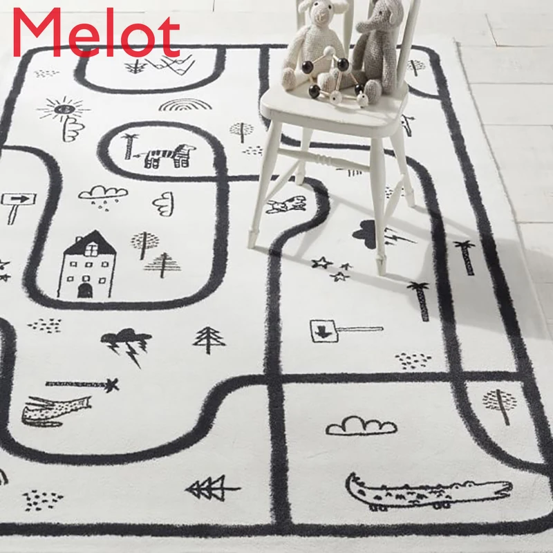 

Thickening Carpet Living Room Bedroom Bedside Carpet Children's Room Puzzle Game Carpet Early Education Cute