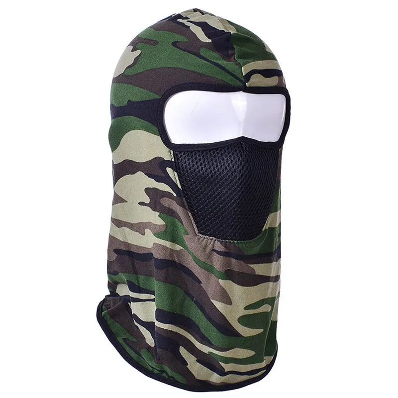Камуфляжная маска на все лицо для езды велосипеде лыжах сноуборде спортивные