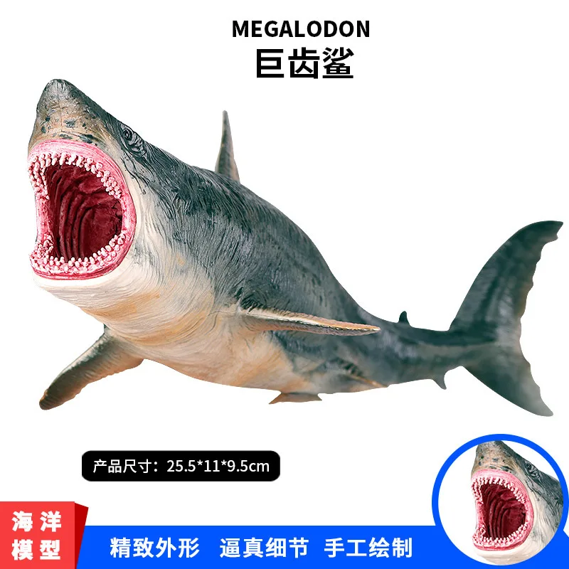 

Prehistoric Ocean Marine Megalodon Lamnidae Action Figures Savage Big Shark SeaLife Animals Model PVC Collection Kids Toy