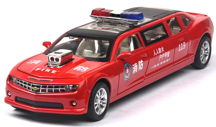 J Удлиненная 1:32 литая под давлением Модель автомобиля игрушки растягивающийся лимузин с вытягиванием назад звуковой светильник для детей игрушки - Цвет: J