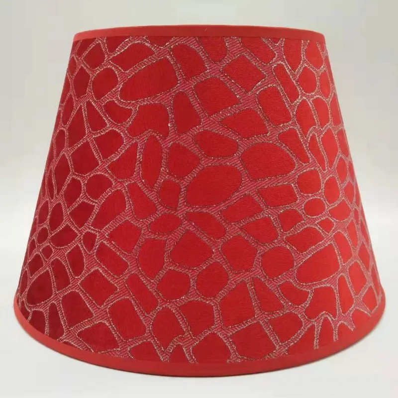 Круглый тканевый абажур E27 с абстрактным красным цветком скандинавский для
