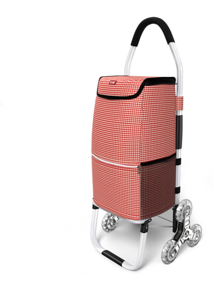 

B-LIFE Upgraded Shopping Trolley 2in1 Folding Shopping Cart Hand Truck Super Loading 50kg Labor Saving for Stair Climbing