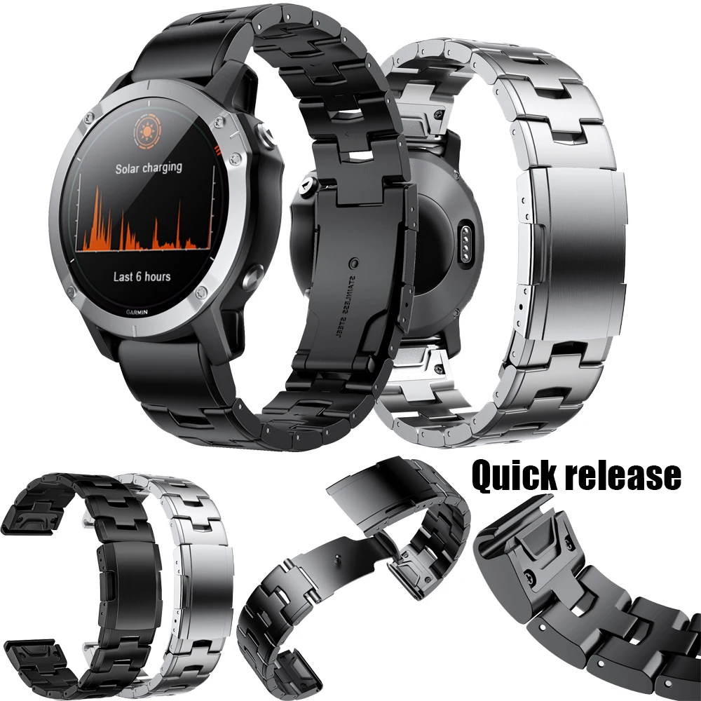 

Ремешок из титанового сплава для наручных часов Garmin Fenix 6 6X Pro 5 5X Plus Forerunner 935 945 MK1