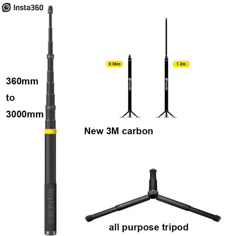 Insta360 Штатив для экшн камер GO 2/один X2/один R/One X/один 2 в 1 Невидимый углерода селфи