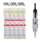 Одноразовые Иглы для татуажа RL60pcs, стерилизованные иглы для татуажа, перманентные иглы для макияжа, наконечники для бровей и губ