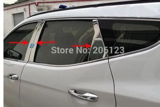 2013 2014 2015 2016 для Hyundai Santa Fe ix45 Высококачественная обшивка окон из нержавеющей стали