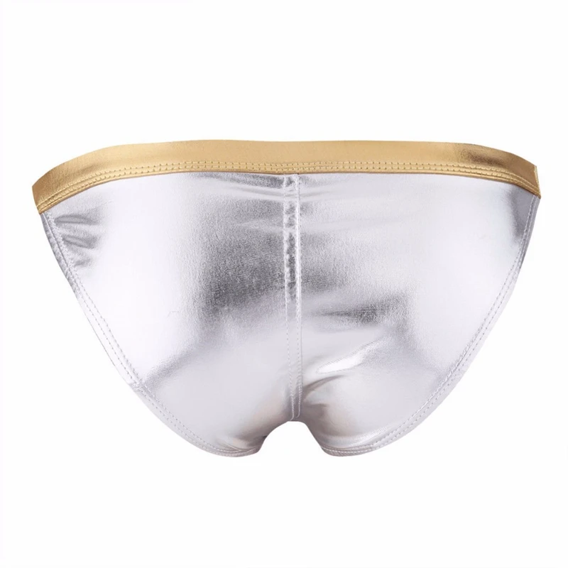 Men Sexy Skinny wetlook panties Lingerie Faux Leather Latex Thong Panties Elastic pvc Catsuit Costume Erotic Hot Underwear|Трусы-брифы| |