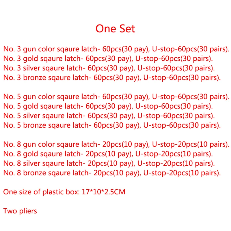 Meetee 1set 3# 5# 8# Nylon Resin Metal Zipper Stopper Open-end Slider Socket Repair Insert Box Set Tool Replacement Kits | Дом и сад