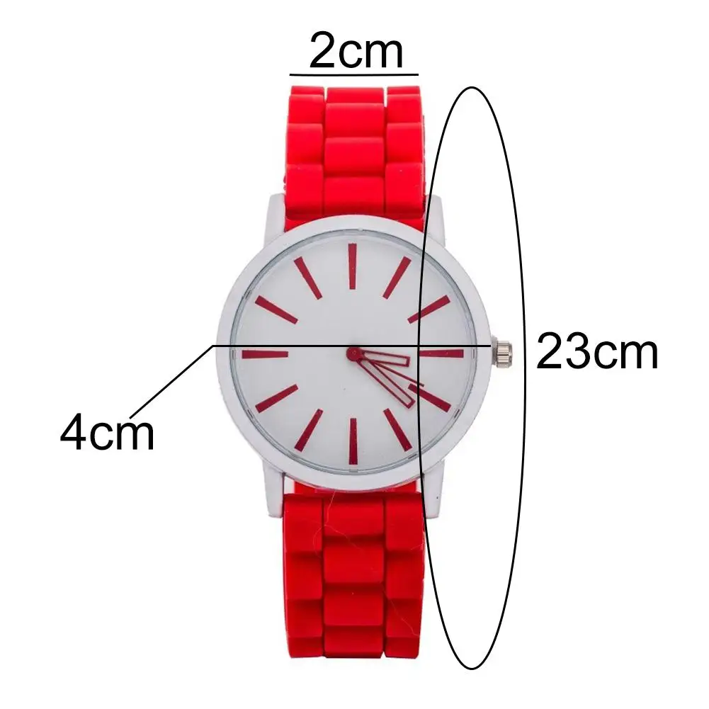 

Fashion Women Candy Color Round Dial Silicone Band Analog Quartz Wrist Watch