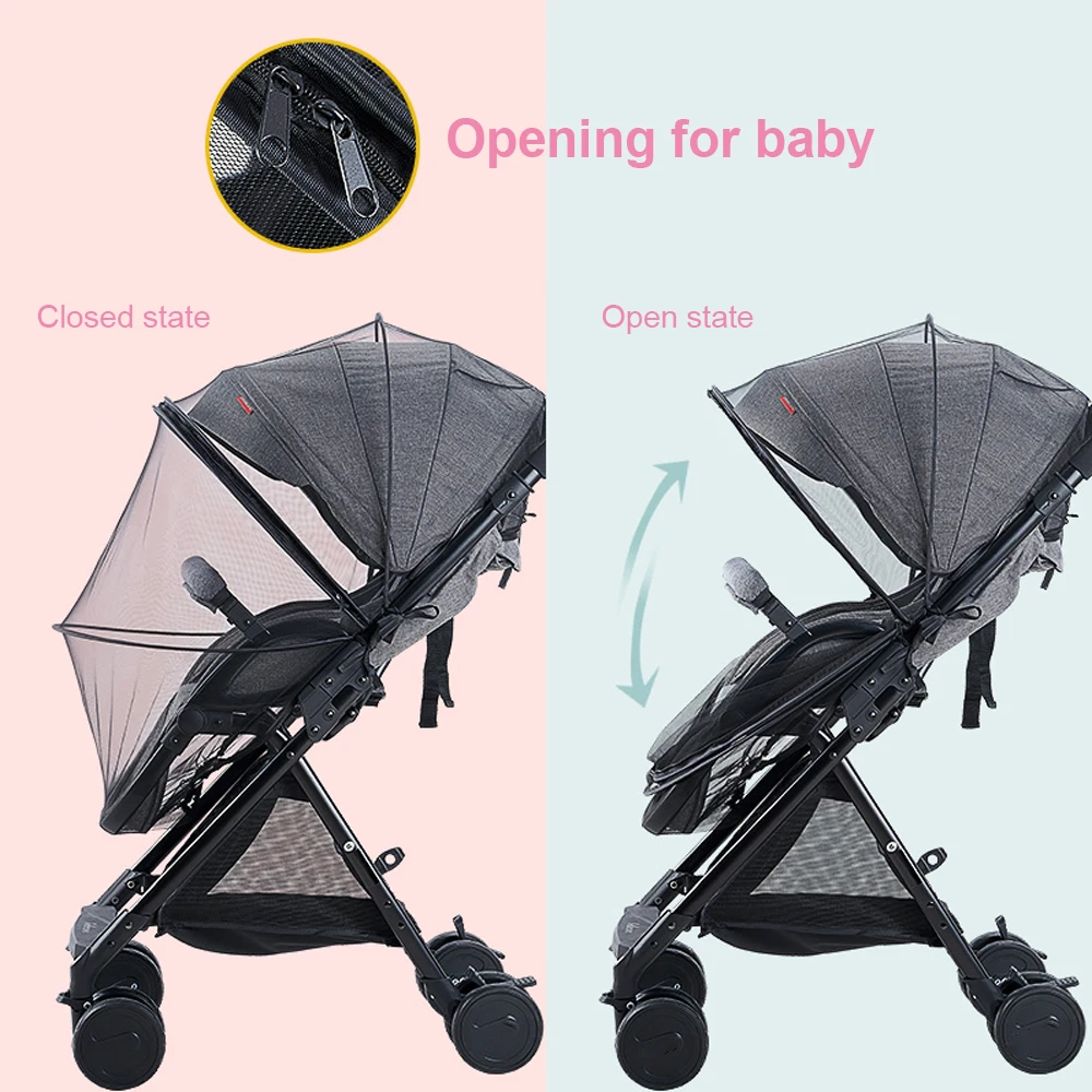Универсальный Багги москитные Детские защитная сетка для коляски с 3D Поддержка и