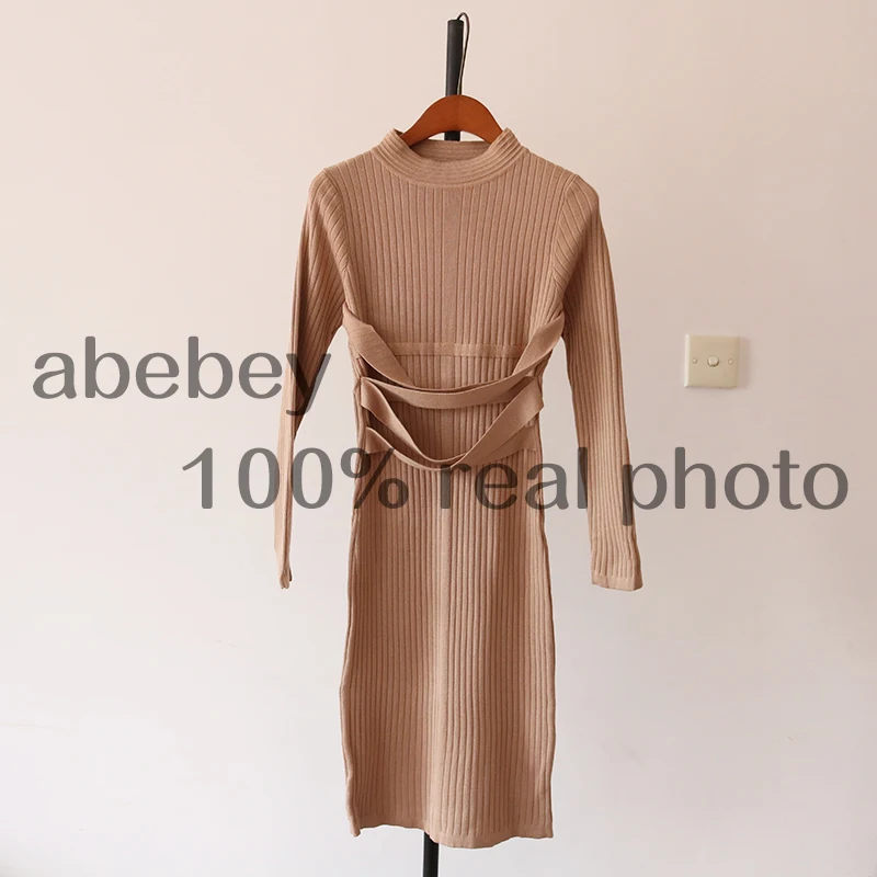 Винтажное облегающее платье-карандаш средней длины Облегающее вязаное