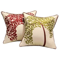 modern chinese luxury pillow case tree leaves butterfly multicolor cushion cover for sofa bedroom living room car