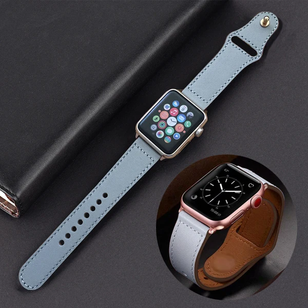 Для iwatch 44 мм 40 3/2/1 аксессуары для браслетов ремешок из натуральной кожи apple watch band 5