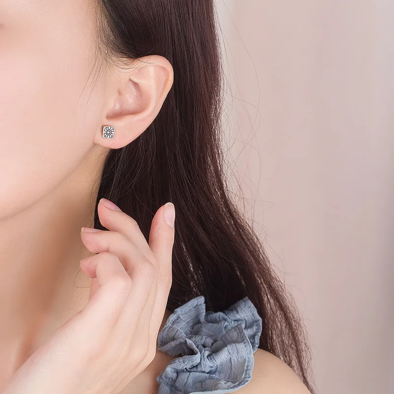 Серьги-гвоздики из 100% настоящего серебра 925 пробы для мужчин/женщин хорошее