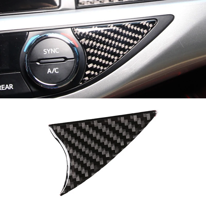For Toyota Highlander 2015 2016 2017 2018 Car Carbon Fiber Center Control Air Condition Switch Panel Cover Protective Trim
