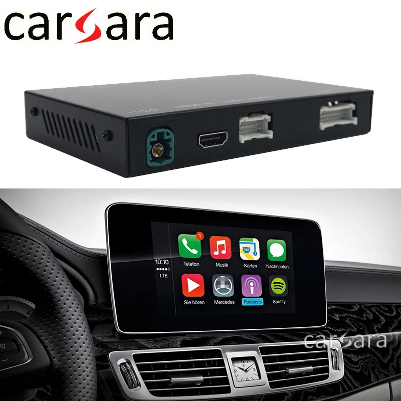 Billig Merce Des CLS WIFI Drahtlose OEM Carplay Box W218 AirPlay IOS Android Auto Mirroring Unterstützung 360 Kamera Siri Steuer