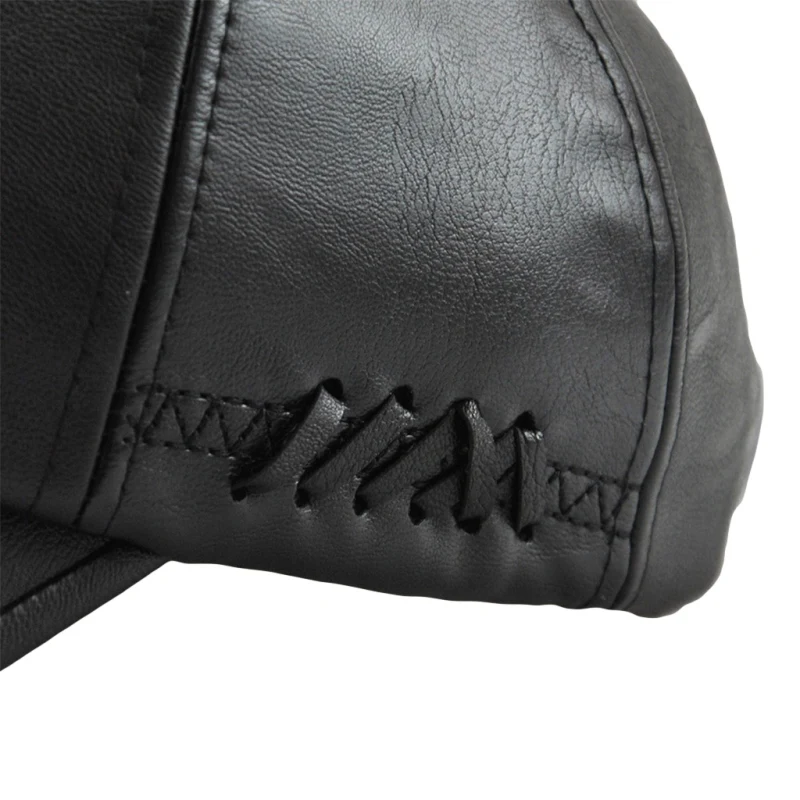 Модная повседневная мужская бейсбольная Кепка из искусственной кожи на весну