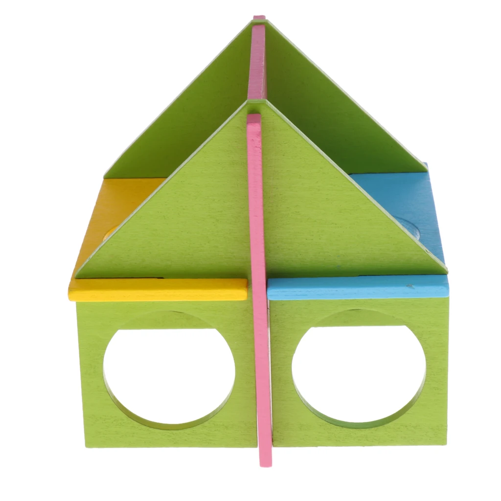 Деревянная игрушка для хомяка забавная натуральная спортивная площадка