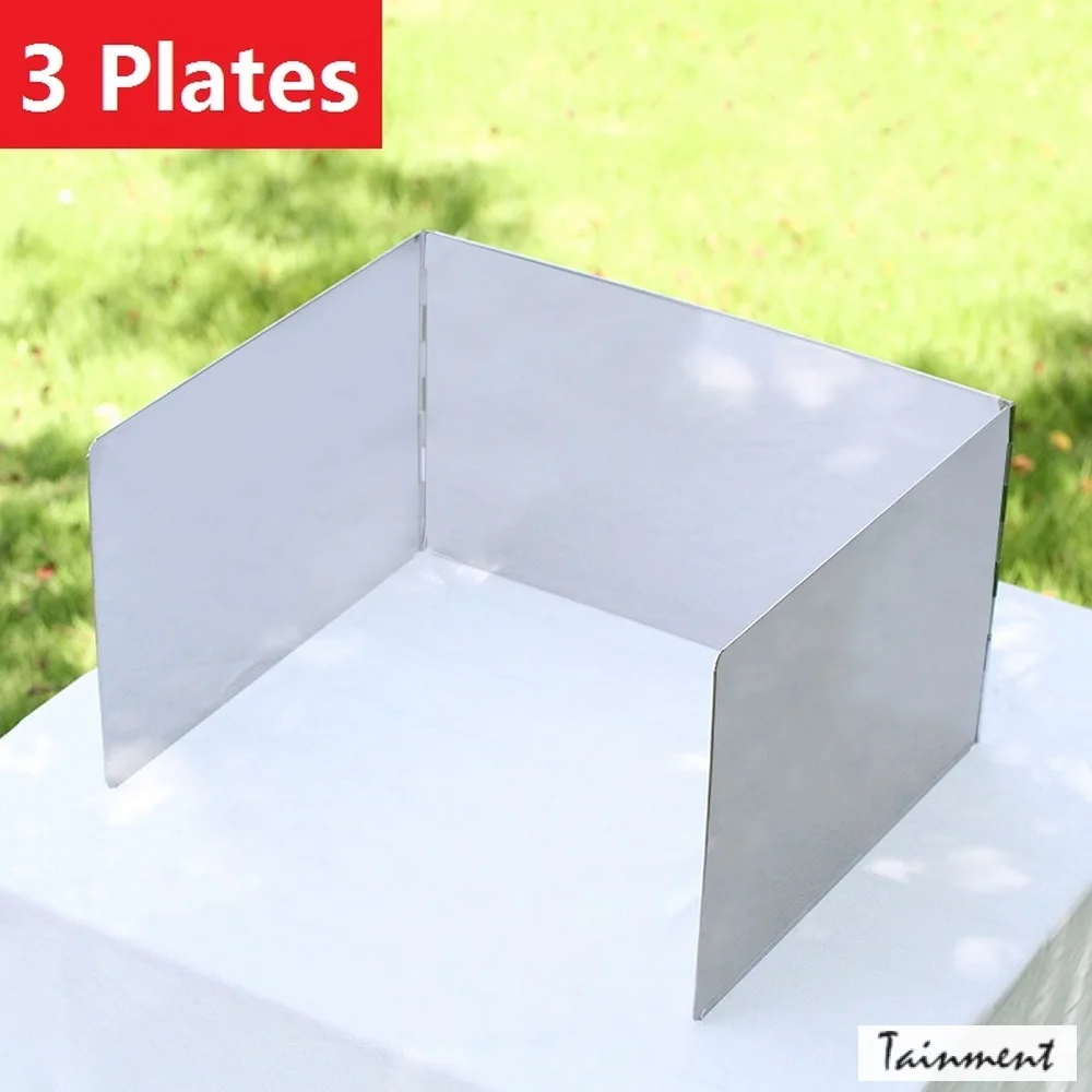 

Складной ветрозащитный экран для газовой плиты, ветрозащитный экран из нержавеющей стали для приготовления пищи, барбекю, горелки, оборудо...