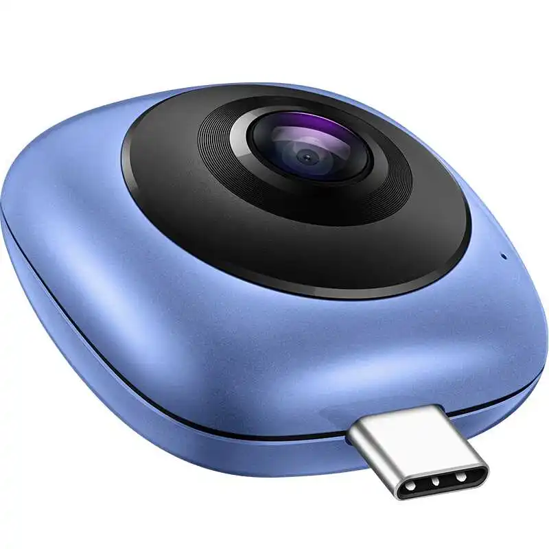 Панорамная камера Coolplay CV60 с объективом Type-C 360 дюйма HD 3D для живого движения Android