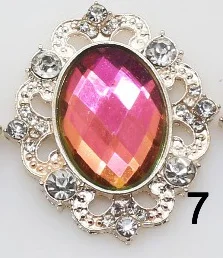 7 Ywxinxi Горячие 10 шт./lot25*30 металлический сплав стразы пряжка с плоской задней стороной для декорирования вестибюлей поделки Рождественские украшения аксессуары - Цвет: 7